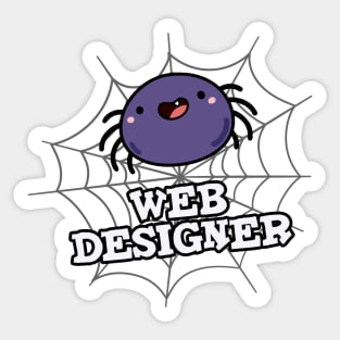 Web Designer Cute Spider Pun Sticker